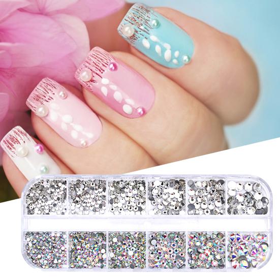Nail Art Leichtes, leicht zu bedienendes Nagelset aus Kunstharz mit Kristall-Strasssteinen für den täglichen Gebrauch