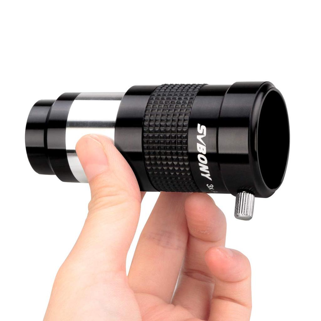 SVBONY Barlow Lens 3x Chromatic Aberration Magnifying Telescope Astronomical Telescope Accessory Corrector, Correction, 1.25-inch (31.7mm Diameter),