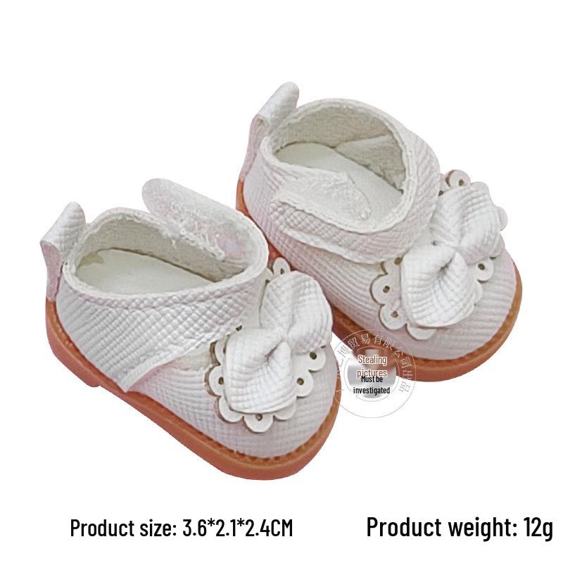 Cotton Doll Princess Shoes for BJD 22cm Dolls - 8 Points Leather, 3.6cm Size