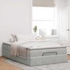 Ottoman Bed with Mattress Light Grey 120x200 Cm Velvet