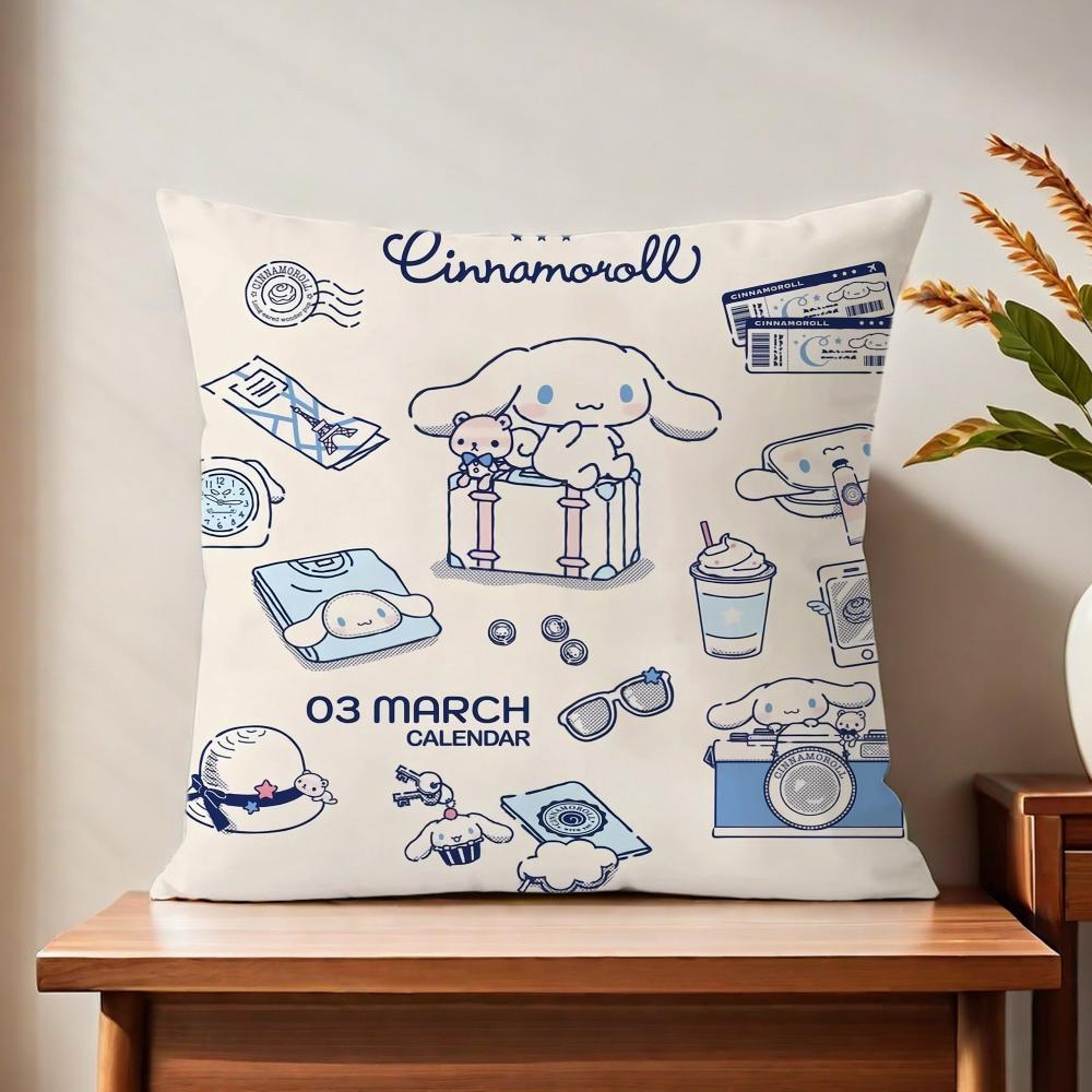 C-Cinnamoroll-L Cartoon Cushion Cover For Pillow Printing Sofa Decoration Home Car Room Coffee Shop Office Nordic Simplicity