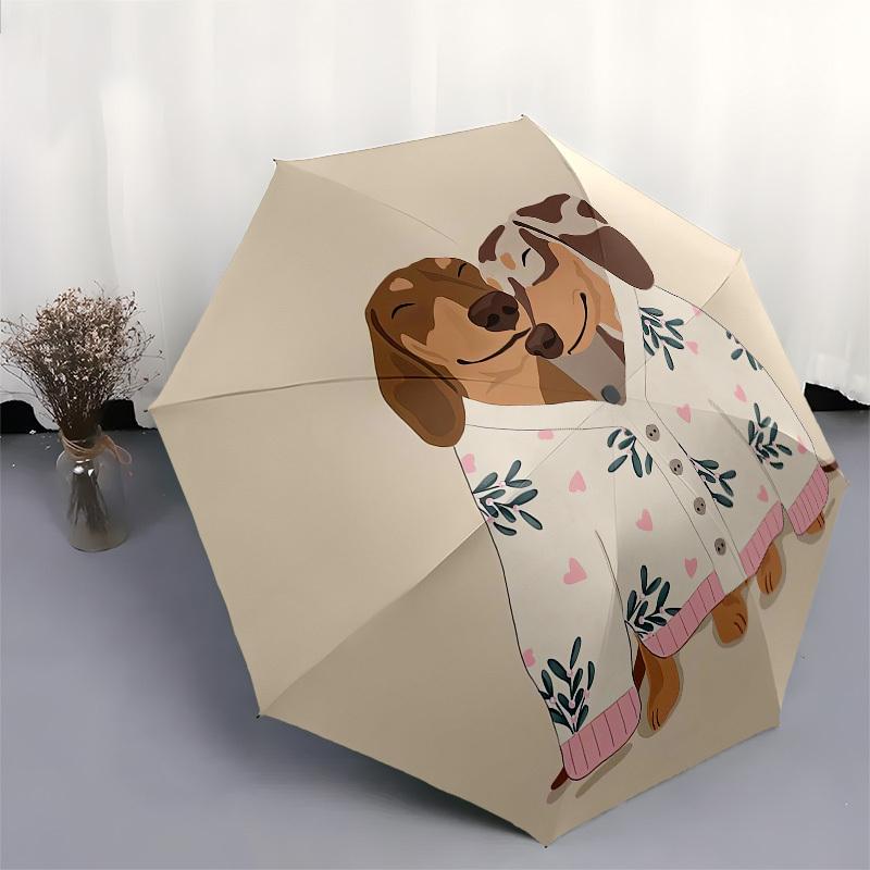 1pc Cozy Canine Connection Umbrella with Plastic Handle,Suitable for All Seasons UmbrellaPT530
