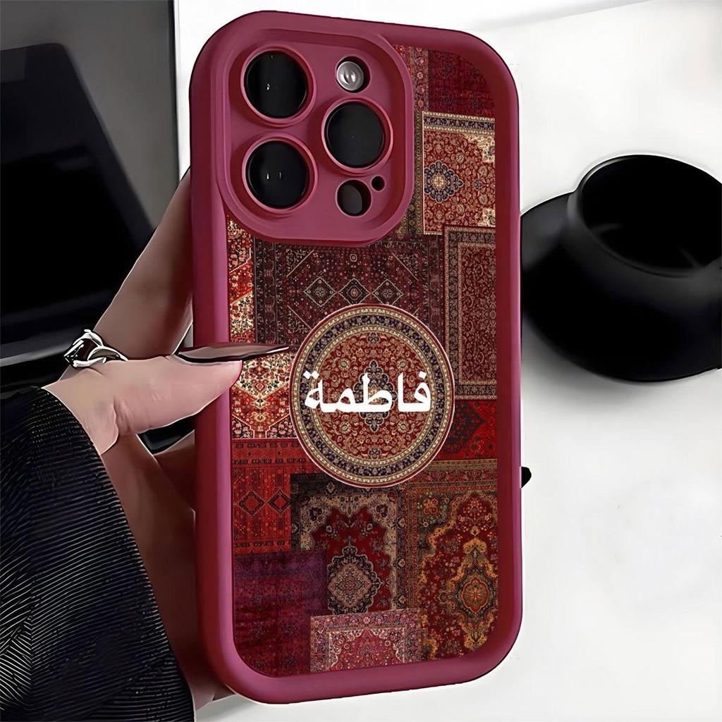 Bohemian Sandstone Groove Eye of the Tiger Wine Red Case for iPhone 15/16/17