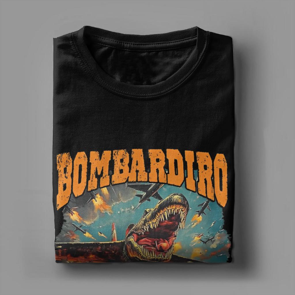 Pánské Dámské Potištěné Bombardiro Crocodilo Vtipné Brainrot Tričko Tričko Čistá Bavlna Trička Oblečení