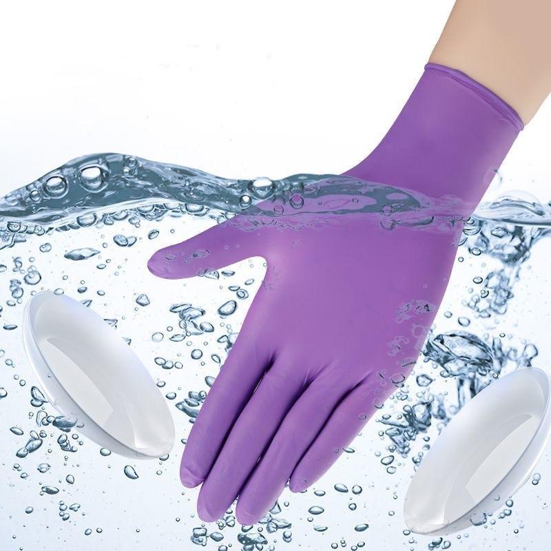 20/50/100PCS Purple Disposable Nitrile Gloves Household Cleaning Gloves for Beauty Salon Esthetician Nail Latex & Powder Free