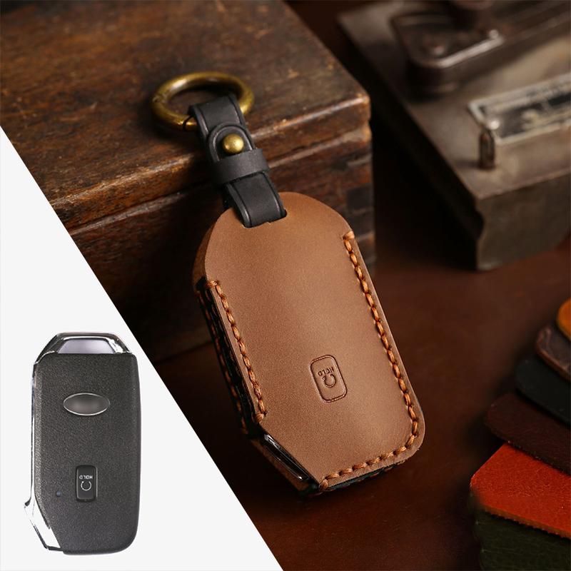 

Чохол для ключів зі шнурком для ключів для Kia Ceed Cerato Forte NIRO Seltos Sorento Soul Sportage Telluride K5 Smart Shell коричневий