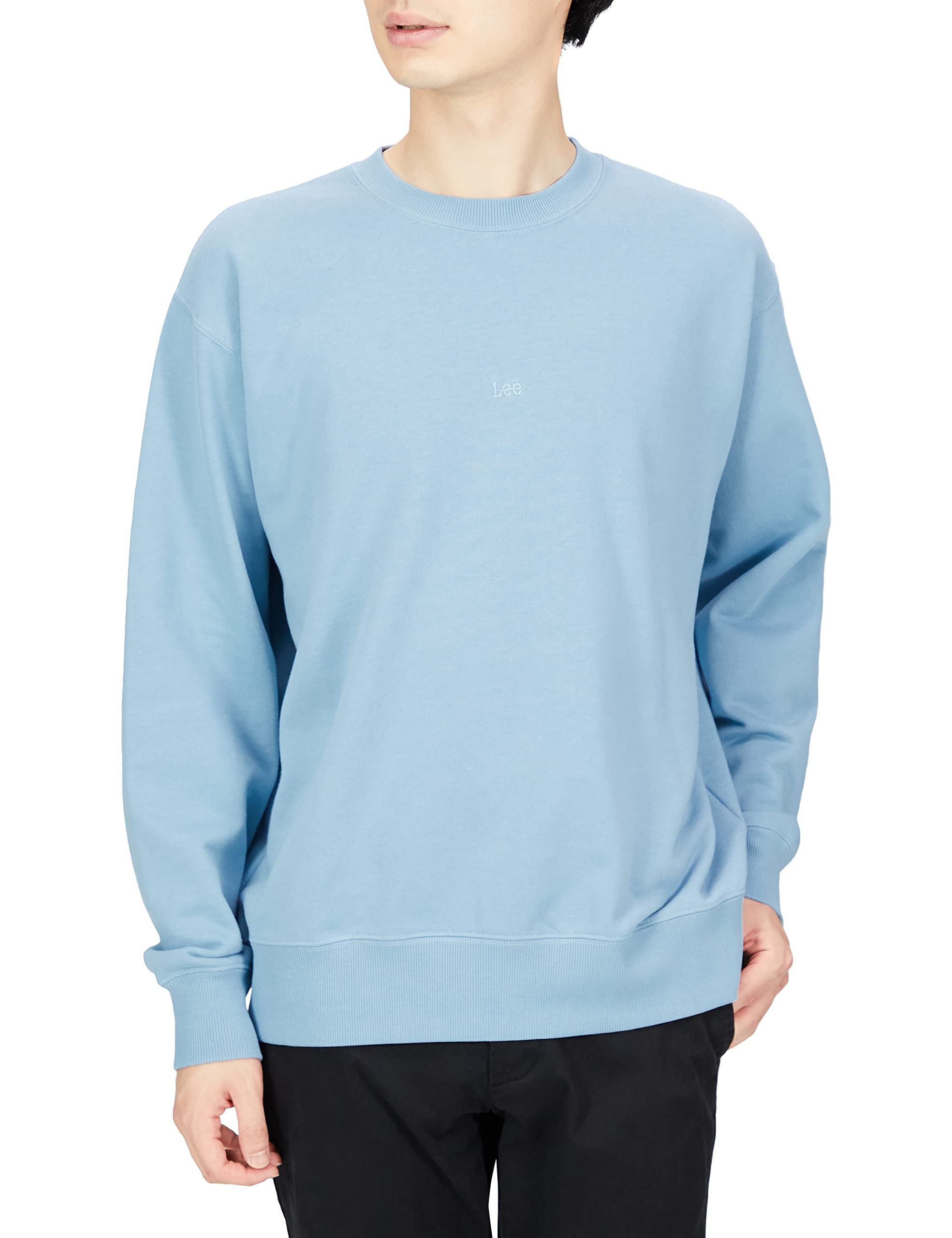 

Lee Official Mini Logo Embroidered Crew Neck Size M Sweatshirt, Men s, Blue, (LT3047-147) синий