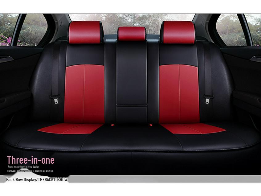 Universal Full Leather 3D Surround Car Seat Cushion - All-Season Protection