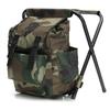 Camouflage Outdoor Folding  Chair With Large Storage Bag Non-slip Wear-resistant Oxford Cloth Portable Stool For Camping Fishing
