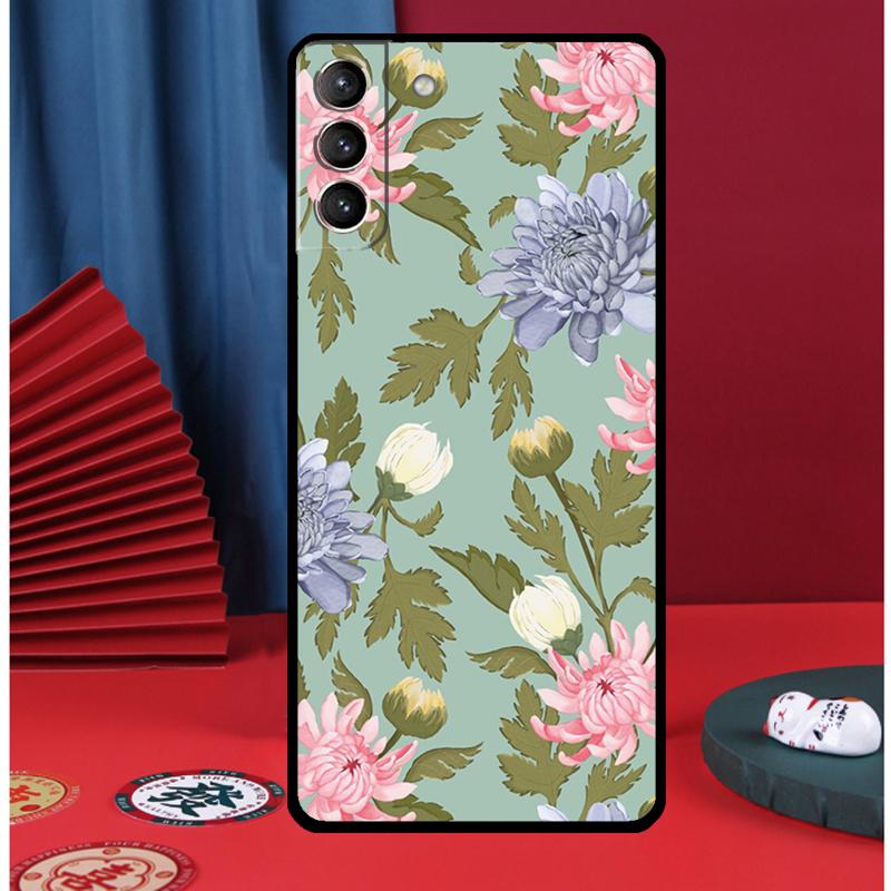 Chrysanthemum Phone Case For Samsung Galaxy S24 Ultra S9 S10 S20 S21 S22 Plus S23 FE S25 Ultra Back Cover