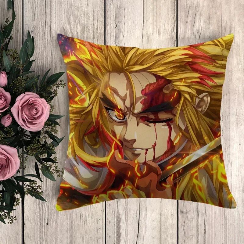 Pillow Demon Slayer Decorative Pillows for Sofa Pillowcase Decor  Cushion Cover X Car Decoration Pillowcases  Fall