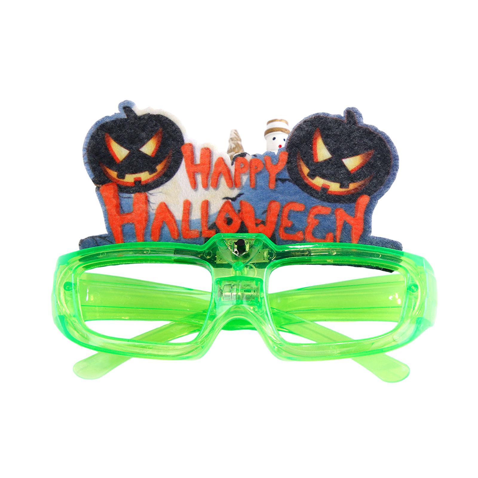 

Очки со светодиодной подсветкой Очки с подсветкой для выступлений на сцене Удобные пластиковые очки Украшения на Хэллоуин D