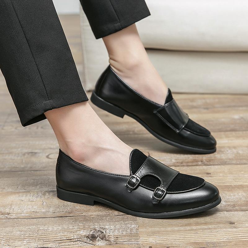 Men's Shoes Large Size New Loafers Fashionable Men's Casual Leather Shoes Trendy British Style Doudou Shoes