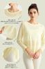 MORGEN SKY Yoga Long Loose Rounded Side Solid Long Sleeve CX5018 Women's Top, Sleeve, Sheer, Fit, Layering, Hem, Slits, Sportswear, Fitness, Training,
