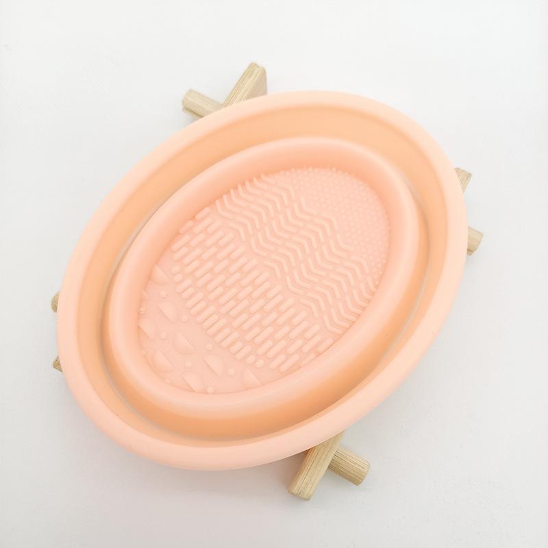Silicone Makeup Brush Cleaning Tool Foldable Silicone Bowl Beauty Egg Sponge Powder Puff Washing Portable Scrub Mat Beauty Tools