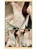 Princess Style Cloud Cotton Pajama Set for Women with Built-in Bra