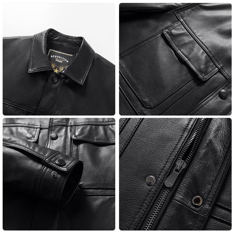 Fengxun Men's Business Casual Multi-Pocket Lapel Jacket