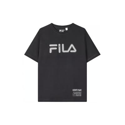 Letter Logo Printed Casual Fashion Comfortable Round Neck Short Sleeve T-Shirt Men Tops Black F11M418103F-BK