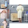 Hotel Cotton Waffle Weave Bathrobe With Embroidered Logo For Spa And Hospitality Use