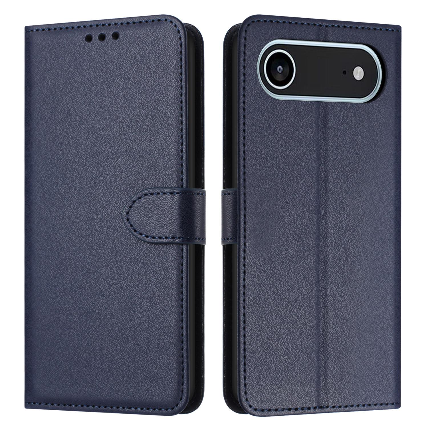 

Для iPhone 17 Air Чехол-подставка Кошелек Кожаный чехол для телефона с ремешком Blue