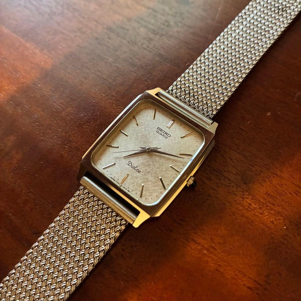 Working battery new seiko dolce Seiko dolce vintage watch square rectangular 80s
