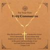 Cross Necklace for Women, Baptism First Holy Communion Confirmation Easter Gifts Teenage Christmas Gift for Mom Nephew