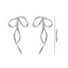 Bowknot Pendant Studs Earrings Butterfly Knot Earwears Ornament for Daily Wear