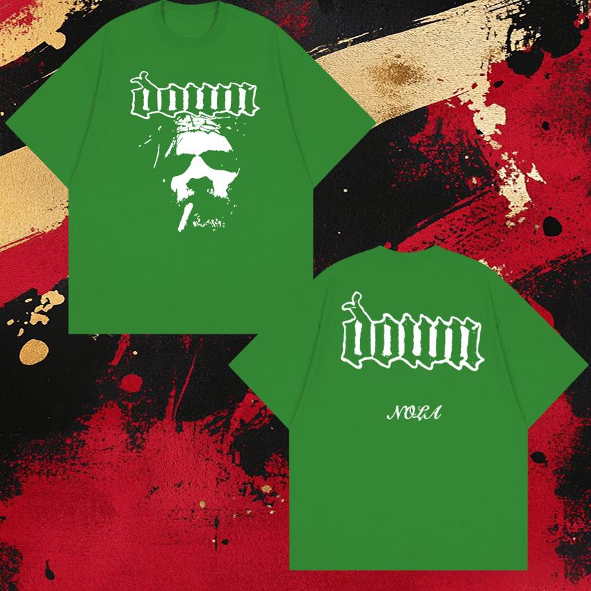 Zespół rockowy Down Nola Face Koszulki z krótkim rękawem z nadrukiem dwustronnym Unisex KOBIETY Luźny vintage Koszulka Hip Hop Unisex Bawełniany Top