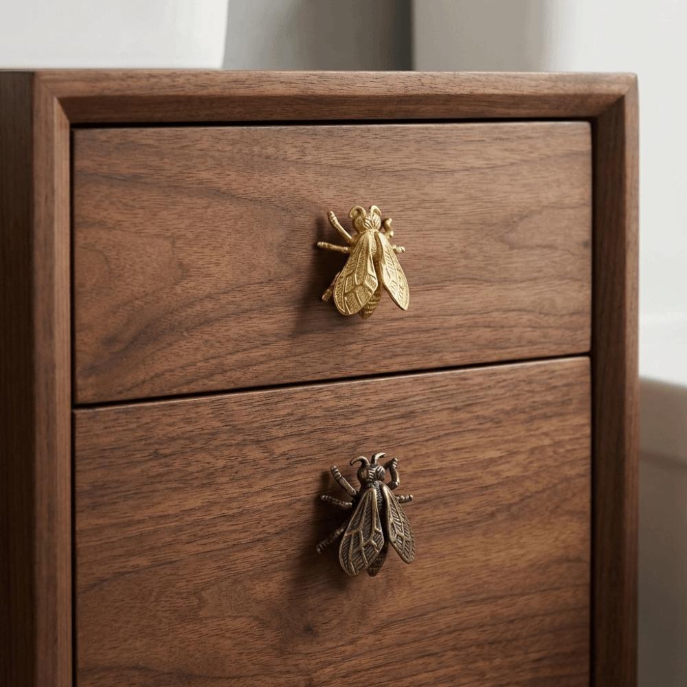 Retro Bee Brass Handle Vintage Wardrobe Drawer Pulls Insect Craft Cabinet Door Knobs  Cupboard