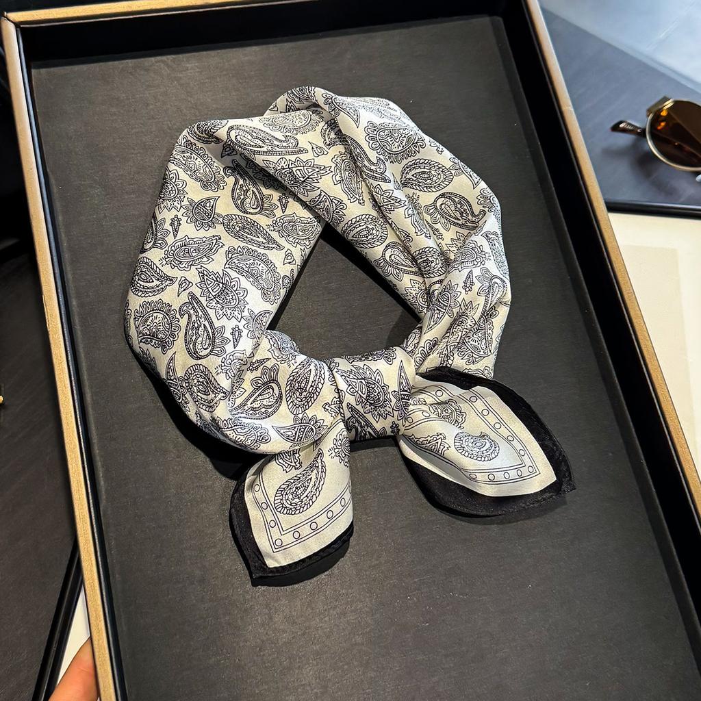 Fashion 100% Real Silk Headscarf Square Scarf For Women Shawl Foulard Hijab Headband Wrap Bandana Neck Bufanda Echarpe bandana