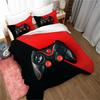 Red and Black Duvet Cover Video Games Bedding Set Single Double King Size Gift