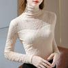 2025 Spring Women's Plus Velvet Turtleneck Innerwear Shirt - No Lace, New Casual Style