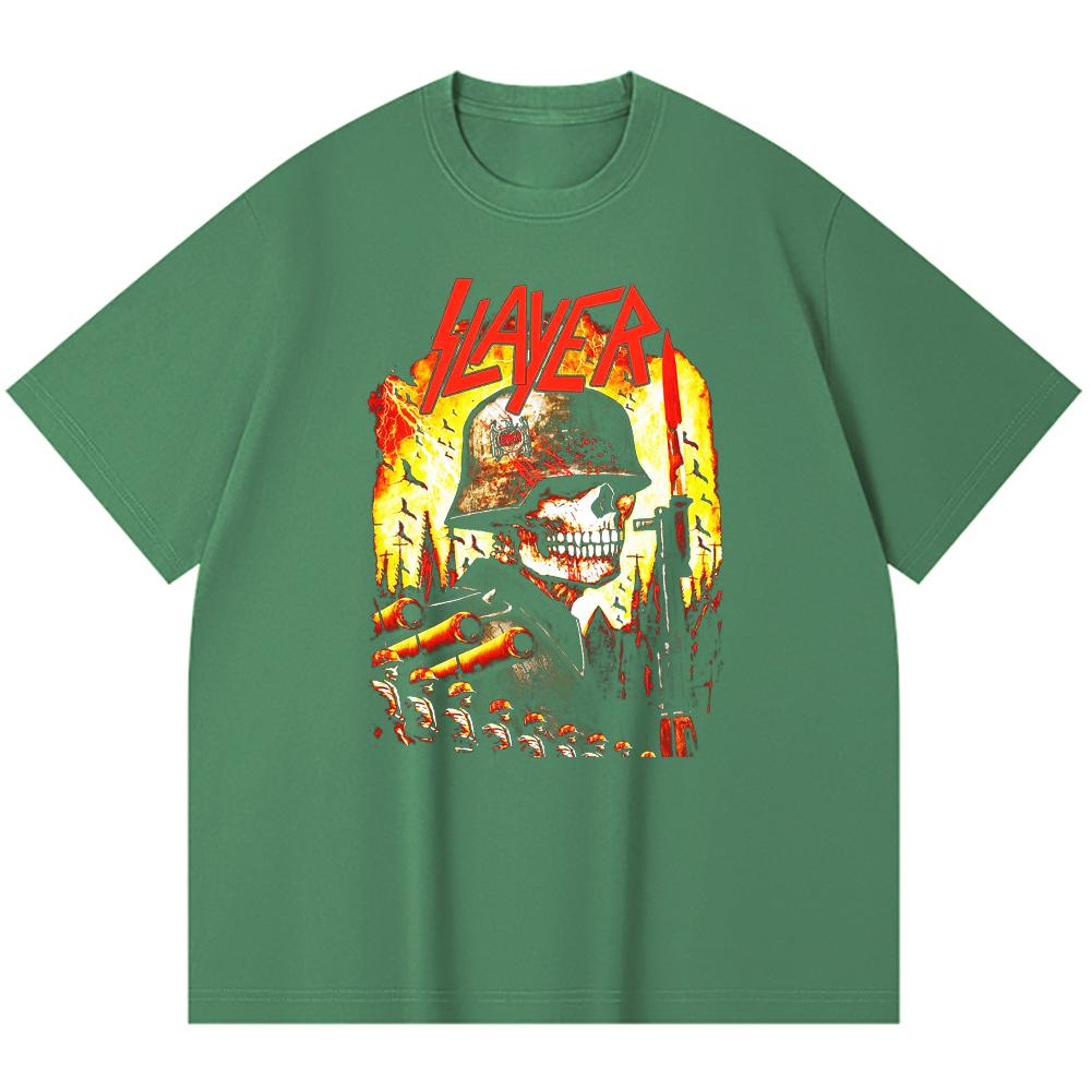 T-shirt Heavy Metal 100% Cotone 230 Gsm Stampa Band Rock Musica Popolare Unisex T-shirt Pesante in Cotone