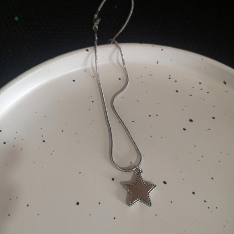 Pendant Necklace Y2k Neck Jewelry Star Pendant Choker Chain Choker Chain Necklaces Alloy Material Birthday Gift for Girl