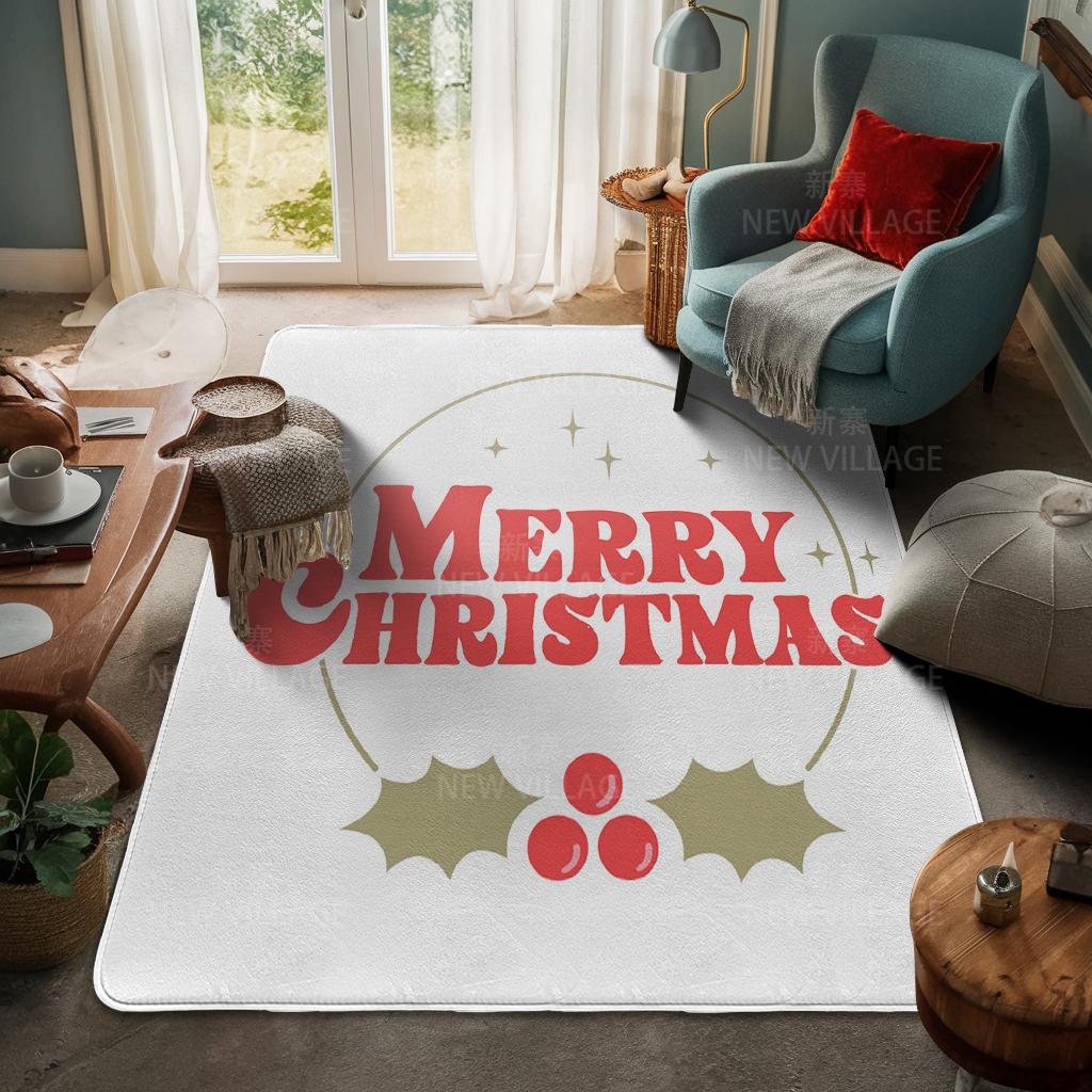 Tapete de entrada da casa Tapete de porta de casa Sala de estar Banho Pé banheiro antiderrapante tapetes de absorção de água banho Feliz Natal inverno