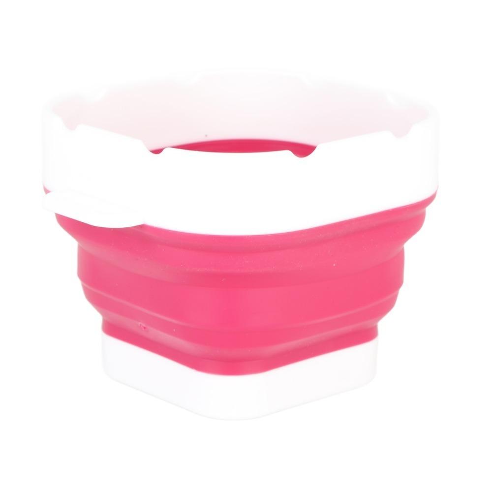 Collapsible Fold Collapsible Water Bucket Multi-color Option Lightweight Carry Art Brush Rinse Cup Stable Standing красный