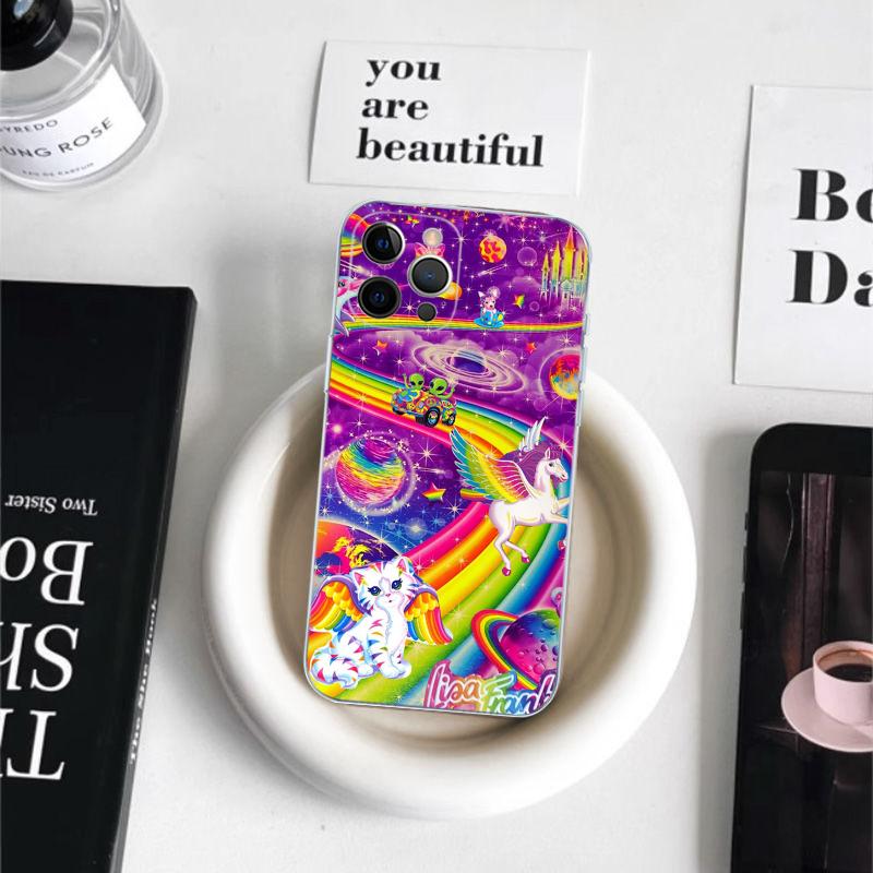 Lisa Frank Art Phone Case For iPhone 16 15 14 11 12 13 Mini Pro XS Max Cover 6 7 8 Plus X Funda Shell