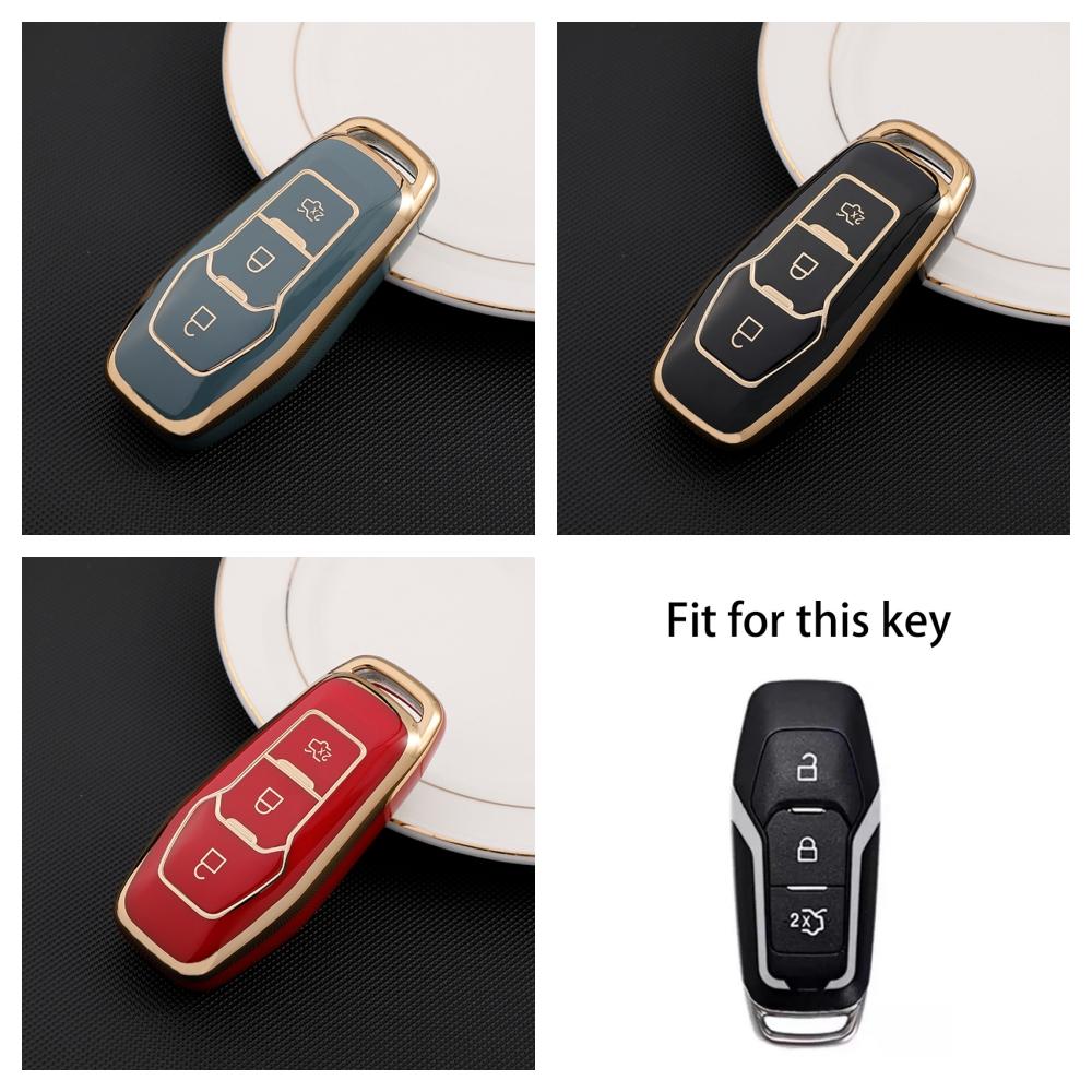 For Ford Focus 3 4 St Mondeo 5 Mk5 Mustang F-150 Explorer Edge Fiesta Kuga Mk3 Tpu Car Key Case Cover Accessories