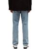 LAB101 Basic Stone Damage Wash Straight Denim Pants (Mid Blue)
