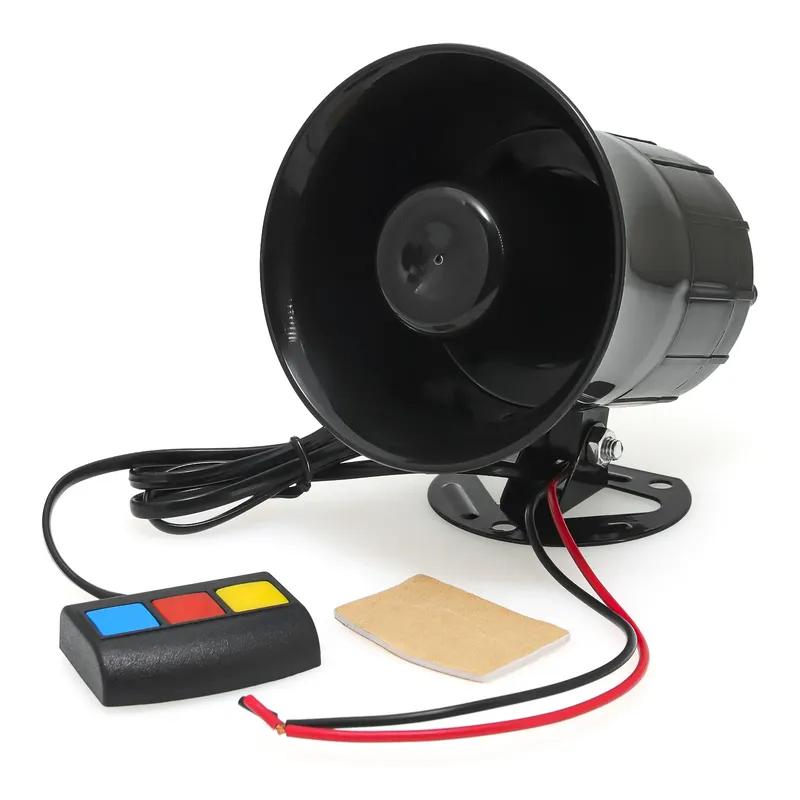 Motorcycle 3 Sounds Horn Siren Horn 110dB 12V 3 Tone Sound Loud Speaker Loud Car Horn Motorcycle Warning Alarm