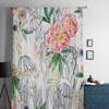 Ranunculus Anemone Jellyfishes Flowers Chiffon Sheer Curtains for Living Room Bedroom Decoration Window Voiles Tulle Curtain