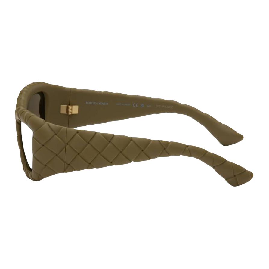 

Bottega Veneta Solid Color Design Square Sunglasses Unisex sunglasses Light-Green BV1303S002 56,Light Green