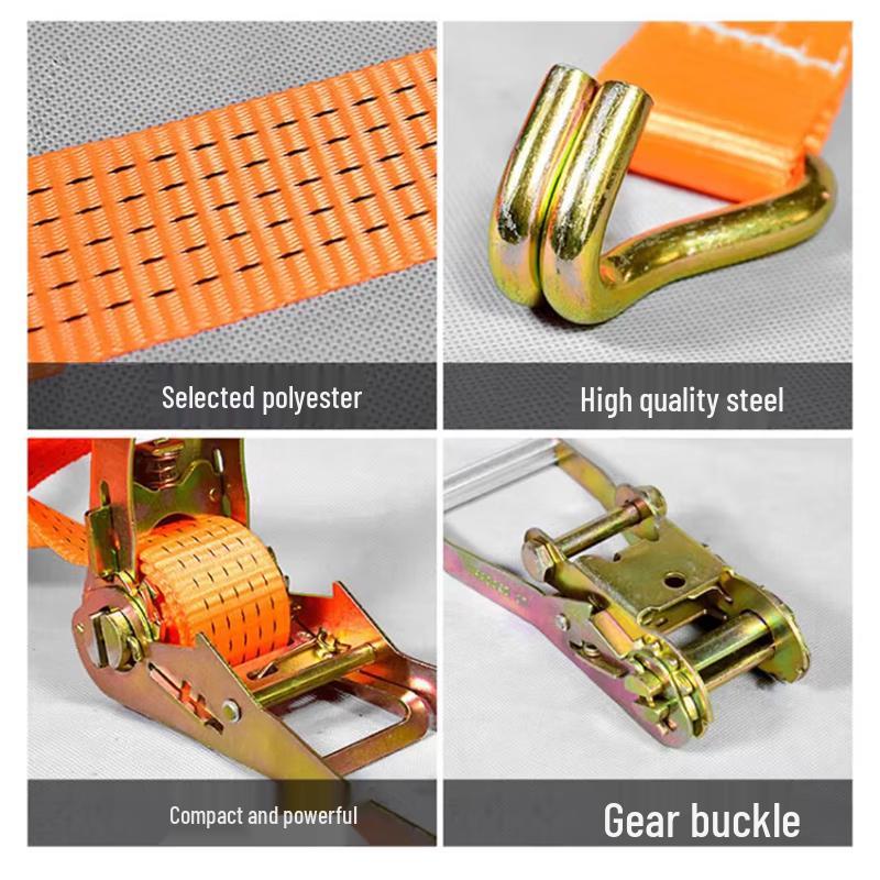 Heavy-Duty Ratchet Lashing Strap Set