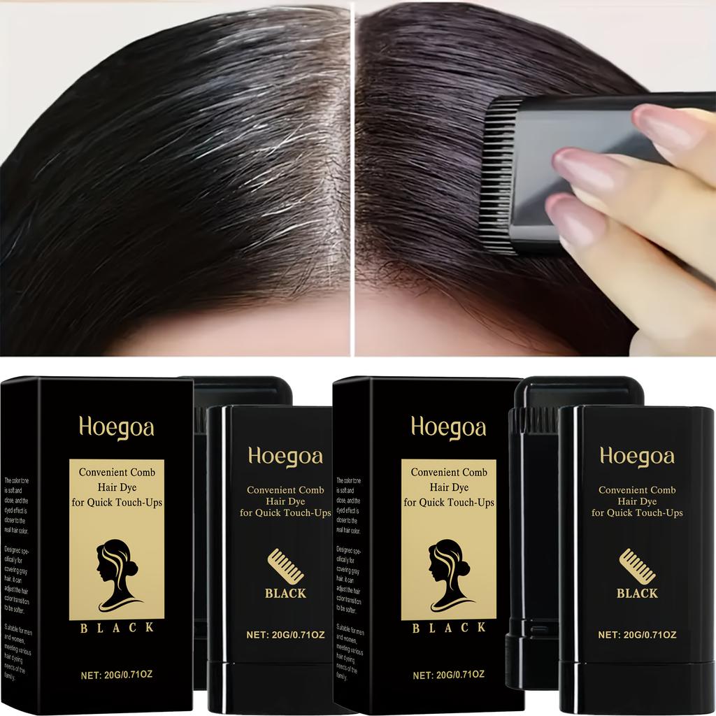 3Color Quick Touch-Up Hair Stick Temporary Color Stick Portable Temporary Quick Coverage Hair Pen Disposable Hair Dye Stick Comb