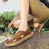 Summer 2026 Lightweight Wide-Toe Slip-On Leather Shoes - Breathable Perforated Soft Sole
