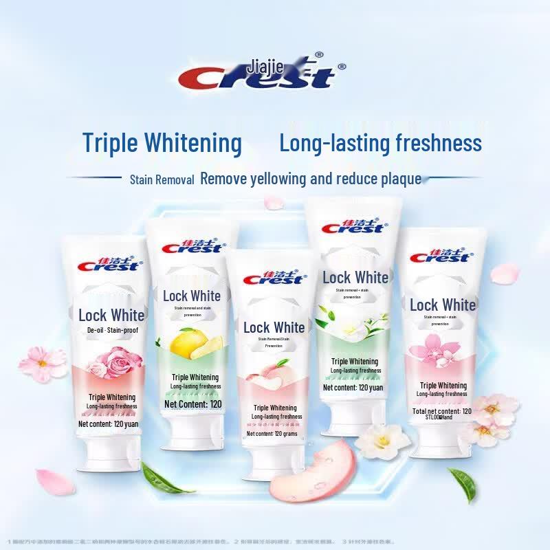 Crest Fresh Peach Blossom Dual-Color Whitening Toothpaste