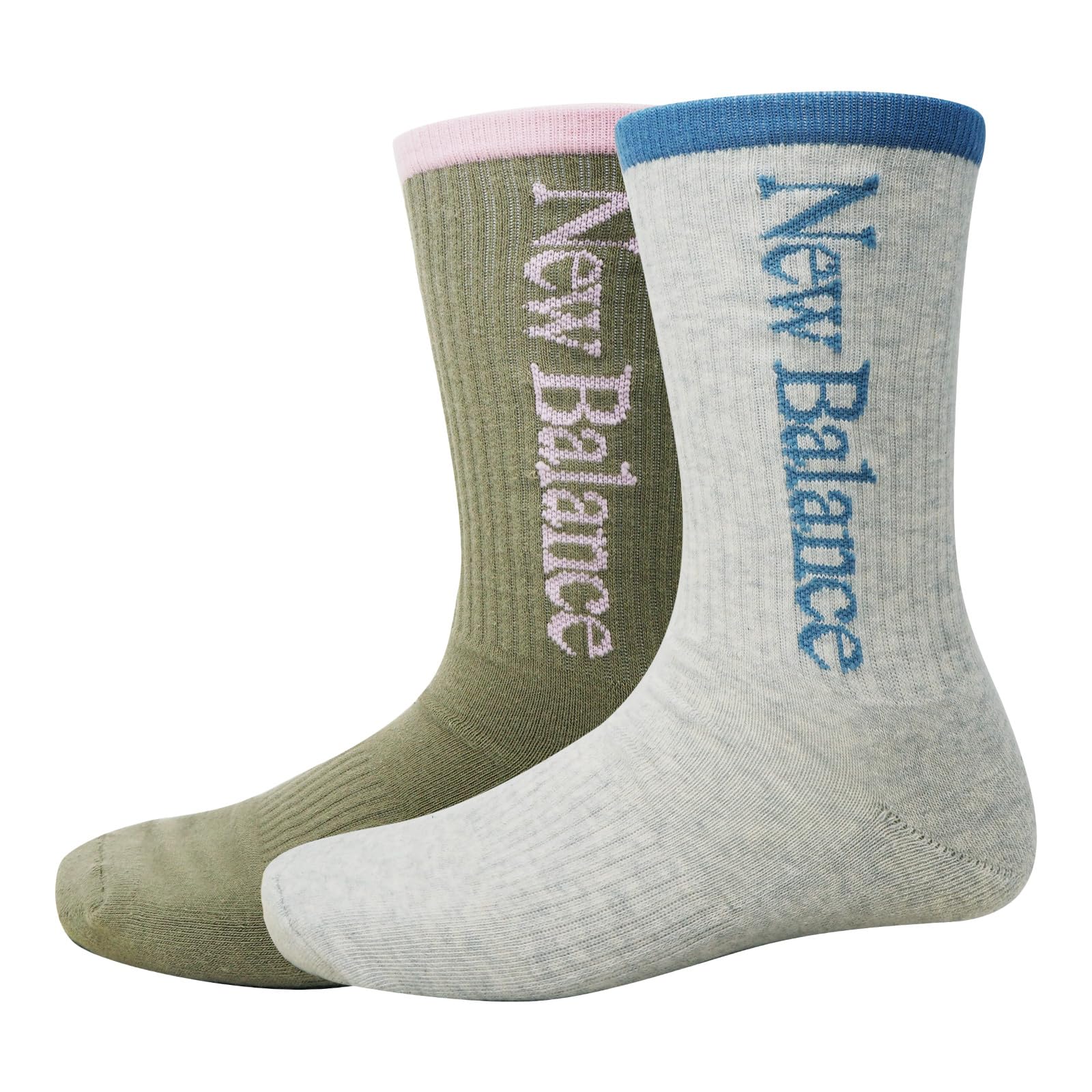 

New Balance Linear Logo Socks LAS33162 AS2 Colors Medium Mid-Cuff 2-Piece (Assorted 2)