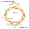 Qiong Yao Titanium Steel Jewelry Set: Stainless Steel Zirconia Clavicle Necklace and Bracelet, European Simple Exquisite Style.