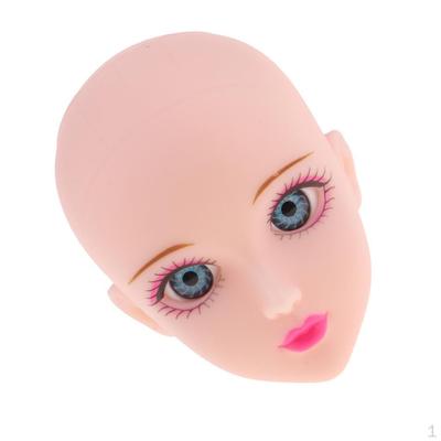 Girl Doll Jointed Head Sculpt with Blue Eyes /6 BJD Doll, MSD Accessory