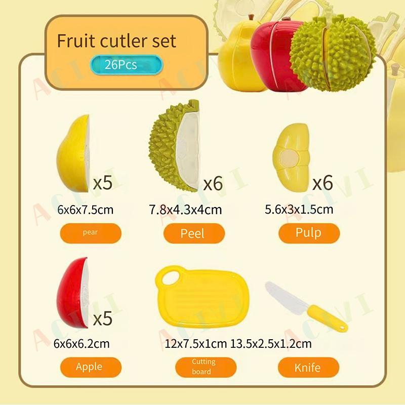 Children Toys Cutting Fruits and Vegetables Set for Kids Pretend Play Simulation Kitchen Toy Montessori Baby Toys for Girls Boys